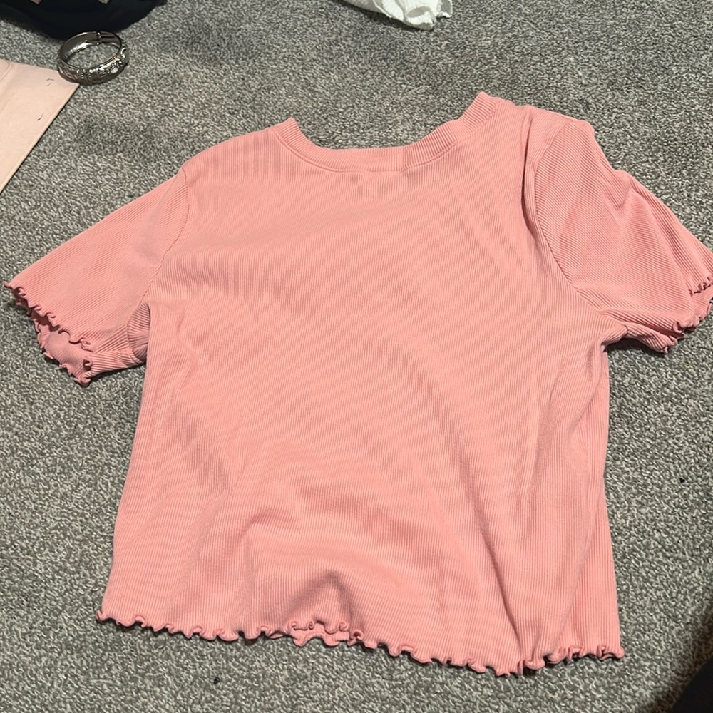 Forever 21+ vintage baby pink crop top